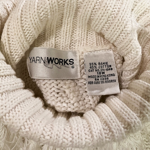 Cable knit fringed tunic Sweater - Picture 4 of 4